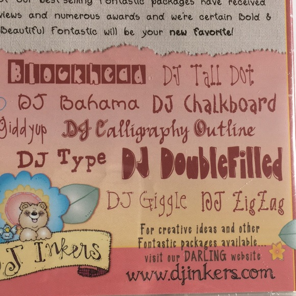 DJ Inkers Bold & Beautiful Fontastic 3 - font CD - Picture 3 of 3